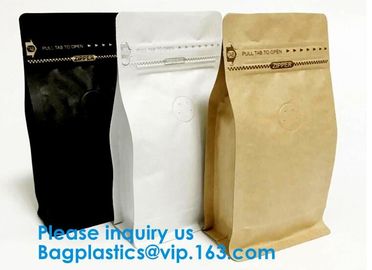 High Barrier 16 oz Foil Stand up Zipper Pouch Coffee Bag with Valve,Resealable Food Storage Zipper Plastic Bag,Jar Kraft supplier