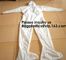 Light Duty Disposable Protective Coveralls Suit Attached Non-Woven Fabric Hood Elastic Wrist Ankles and Waist Serged Sea supplier