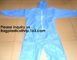 Light Duty Disposable Protective Coveralls Suit Attached Non-Woven Fabric Hood Elastic Wrist Ankles and Waist Serged Sea supplier