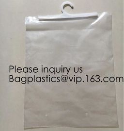 PVC/EVA Plastic Cloth Underwear Hanger Packaging Bag With Snap Button,Eco-Friendly Pvc Pvc/Eva Hook Garment Bag,Customiz supplier