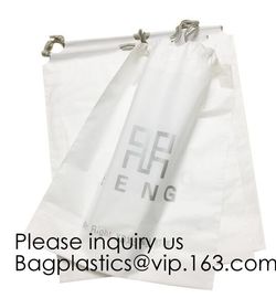 Laundry Bags Hospitality Plastic Bags Drawstring Closure Write-On Indicator Strips. Clear Hotel Biodegradable Bags With supplier