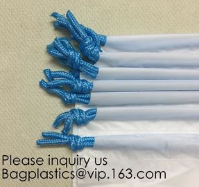 Laundry Bags Hospitality Plastic Bags Drawstring Closure Write-On Indicator Strips. Clear Hotel Biodegradable Bags With supplier