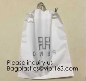 Laundry Bags Hospitality Plastic Bags Drawstring Closure Write-On Indicator Strips. Clear Hotel Biodegradable Bags With supplier