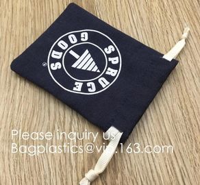 100% Cotton Canvas Favor Bag Pouch with Drawstring,Cotton Breathable Dust-Proof Drawstring Storage Pouch Multi-Functiona supplier