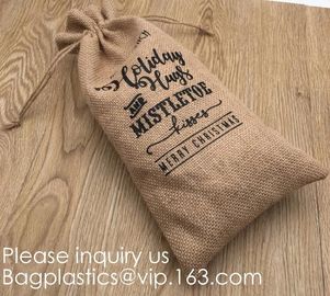 Colorful Burlap Bag Drawstring Gift Bags Jute Bag Hessian Linen Sacks Jewelry Pouches for Wedding Party Favors Candies D supplier