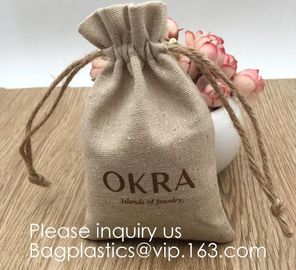 Gift Bag Jute Packing Storage Linen Jewelry Pouches Sacks for Wedding Party Shower Birthday Christmas Jewelry DIY Craft supplier