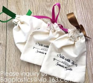 Wedding Party Favor Gift Drawstring Bags 100% Cotton Pouch,Fabric Reusable Drawstring Gift Bag | Eco-Friendly Alternativ supplier
