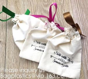 Wedding Party Favor Gift Drawstring Bags 100% Cotton Pouch,Fabric Reusable Drawstring Gift Bag | Eco-Friendly Alternativ supplier