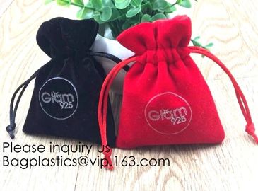 Velvet Jewelry Pouch with Snap Button for Necklaces Bracelet Rings Watch,bracelet, necklace, rings, watch GIFT PACKAGE supplier