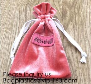 Velvet Cloth Drawstring Pouches Handy Gifts Jewelry Bags,Cream Drawstrings Velvet Bags for Jewelry, Gift, Wedding Favors supplier