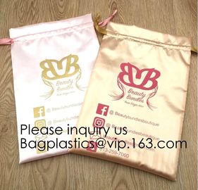 Soft And Shinny White Silk Drawstring Pouch,Nude Color Satin Drawstring Bag,Promotional Satin Cosmetic Bag, package pac supplier