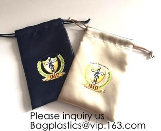 Full Color Printing Gold and Black Satin Drawstring Bag, Silver Satin Drawstring Bag With Wide Ribbon,Virgin Hair pack supplier