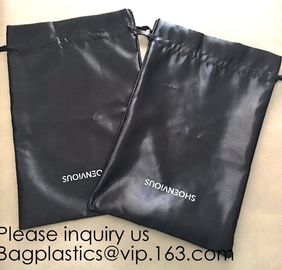 Satin Gift Bag For Gym,Low MOQ Customized Logo Size Satin Drawstring Bag,Drawstring Pouch For Cosmetic, bagease package supplier