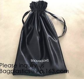 Satin Gift Bag For Gym,Low MOQ Customized Logo Size Satin Drawstring Bag,Drawstring Pouch For Cosmetic, bagease package supplier