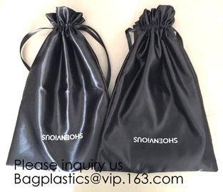 Satin Gift Bag For Gym,Low MOQ Customized Logo Size Satin Drawstring Bag,Drawstring Pouch For Cosmetic, bagease package supplier