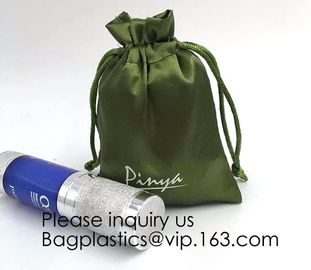 Soft Toy Storage Satin Bag With Drawstring,Promotional Red Wine Color Satin Packaging Bag,Hot selling Fancy Pink Satin J supplier