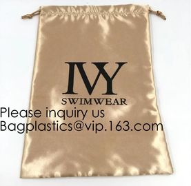 Soft Toy Storage Satin Bag With Drawstring,Promotional Red Wine Color Satin Packaging Bag,Hot selling Fancy Pink Satin J supplier