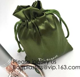 Soft Toy Storage Satin Bag With Drawstring,Promotional Red Wine Color Satin Packaging Bag,Hot selling Fancy Pink Satin J supplier