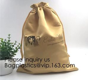 Satin Gift Bag With Logo Printing,Personalized White Satin Pouch Bag, Satin Drawstring pouch bag,Plain Square Bottom Sat supplier