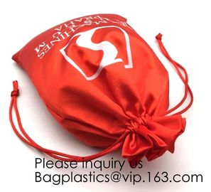 Customized Satin Lingerie Sock Packaging Bag,Colorful Satin Bag For Hair Packaging,Green Pink Rose Gold Satin Drawstring supplier