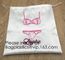 Customized Drawstring Cup Holder Bag,White Satin Bag With Rose Gold Printing And Ribbon, swimwear, underwear package pac supplier