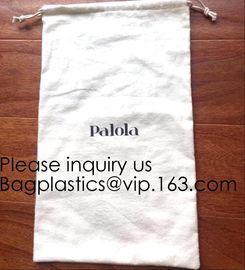 White Brushed Cotton Twill Drawstring Bag For Packaging,Cotton Flannel Dust bag,Pure White Cotton Flannel Packaging Bag supplier