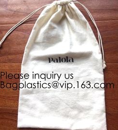 White Brushed Cotton Twill Drawstring Bag For Packaging,Cotton Flannel Dust bag,Pure White Cotton Flannel Packaging Bag supplier