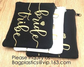 Canvas Zipper Bags Canvas Pencil Case Blank DIY Craft Bags Cosmetic Pouch Makeup Bag for Travel DIY Craft School product supplier