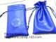 Promotional Blue PU Leather Drawstring Pouch,ultra soft inner lining Headphone Protection Pouch BagSport Beach Travel Ou supplier