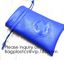Promotional Blue PU Leather Drawstring Pouch,ultra soft inner lining Headphone Protection Pouch BagSport Beach Travel Ou supplier