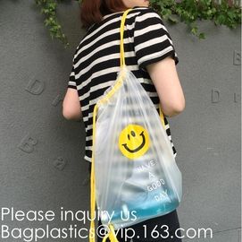 Drawstring Bag with Cord Lock and White Sturdy Mesh Material for Factories, College, Dorm, Storage Sturdy &amp; Breathable supplier