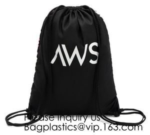 Multicolor Drawstring Backpack Bags Sports Cinch Sack String Backpack Storage Bags for Gym Traveling Backpack Drawstring supplier