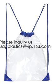 Clear Cinch Bags Traveling Sport Bags,Backpack with Front Zipper Mesh Pocket,Mesh Pocket and Bottle Mesh Poket,holder supplier