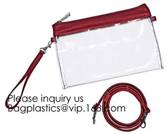 Fashion Clear Purses PVC Crossbody Bag Snakeskin Fringe Clutch Handbag Stadium Approved Bag,Cross Body Bag Clutch Messen supplier