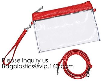 Fashion Clear Purses PVC Crossbody Bag Snakeskin Fringe Clutch Handbag Stadium Approved Bag,Cross Body Bag Clutch Messen supplier