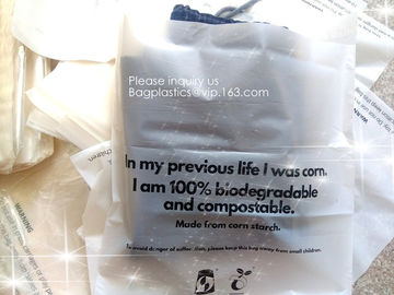 PLA Biodegradable Corn Starch Compostable LDPE k Bag, Environmentally friendly, recyclable, reusable, reclosable supplier