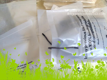 100% Compostable, biodegradable corn starch Zipper Slider Bags, Slider zipper bag, Eco carry bag pla bag Recyclable supplier