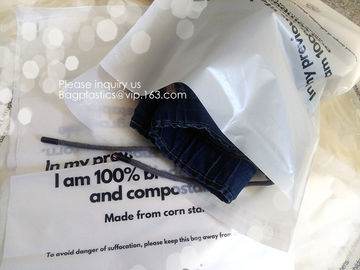 100% Compostable, biodegradable corn starch Zipper Slider Bags, Slider zipper bag, Eco carry bag pla bag Recyclable supplier