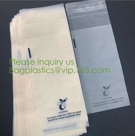 biodegradable cornstarch compost Self Adhesive Seal corn starch Bag 100% biodegradable cornstarch bags custom print comp supplier