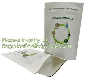 Bagease Bagplastics Brown Kraft Compostable k Food Standup White Resealable Big Stock Plain Paper Bags supplier