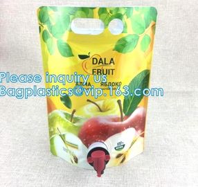 Spout Pouch Bag spout on top, spout in side, double zipper, handle, pothook, round corner juice pouch, coffee bag supplier