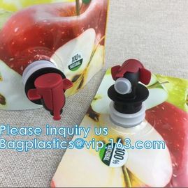 Spout Pouch Bag spout on top, spout in side, double zipper, handle, pothook, round corner juice pouch, coffee bag supplier