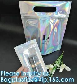 Bagease Multiple Use Candy Pack Holographic Clear Front Packaging Zipper Bag Wholesale Retail Heat Seal Bag For Popcorn supplier