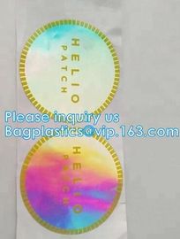 Laser Film Holographic Sticker Label Custom Logo Printed For Attached On Bottle Glass Jar Plastic Bag Box, bagease supplier