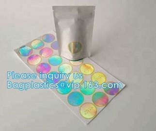 Custom 3D Holographic/Laser/hologram Avoid security material sticker label, laser sticker, lazer labels, bagease supplier