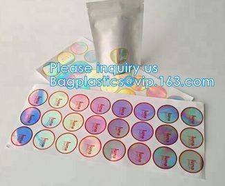 Custom 3D Holographic/Laser/hologram Avoid security material sticker label, laser sticker, lazer labels, bagease supplier