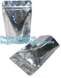 Bagease Star pack Rainbow Shiny Transparent Foil Resealable Stand Up Pouch For Earrings Packaging Cosmetic Tools Packing supplier