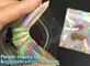 Holographic Pouch With Hang Hole For Clothing packing / iridescent Mylar Pouch For Underwear Mylar Stand up Aluminum Foi supplier