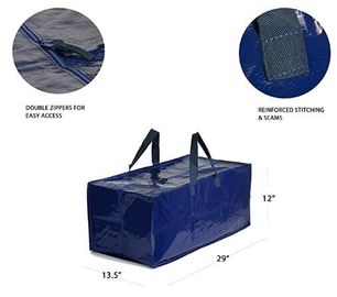 Travel Tote Should Handle Bags, Grid Bag with Zipper 160 GSM Big PP Laminated Non Woven Zipper Bag Large Luggage Bag supplier