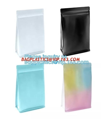 Square Bottom Pouches Zipper Foil Flat Bottom,Food, Dry Fruit, Snack, Nuts, Cookie, Biscuit, Candy, Sugar supplier